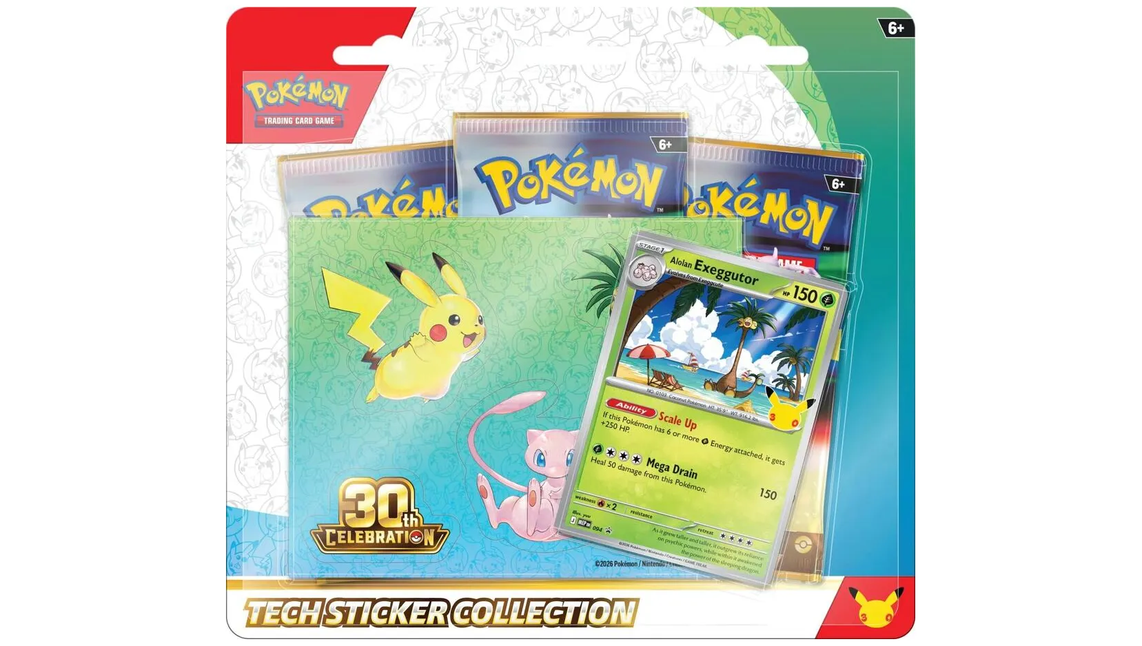 30th Celebration Tech Sticker Collection Alolan Exeggutor