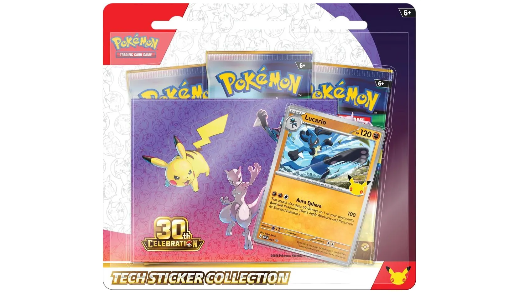 30th Celebration Tech Sticker Collection Lucario