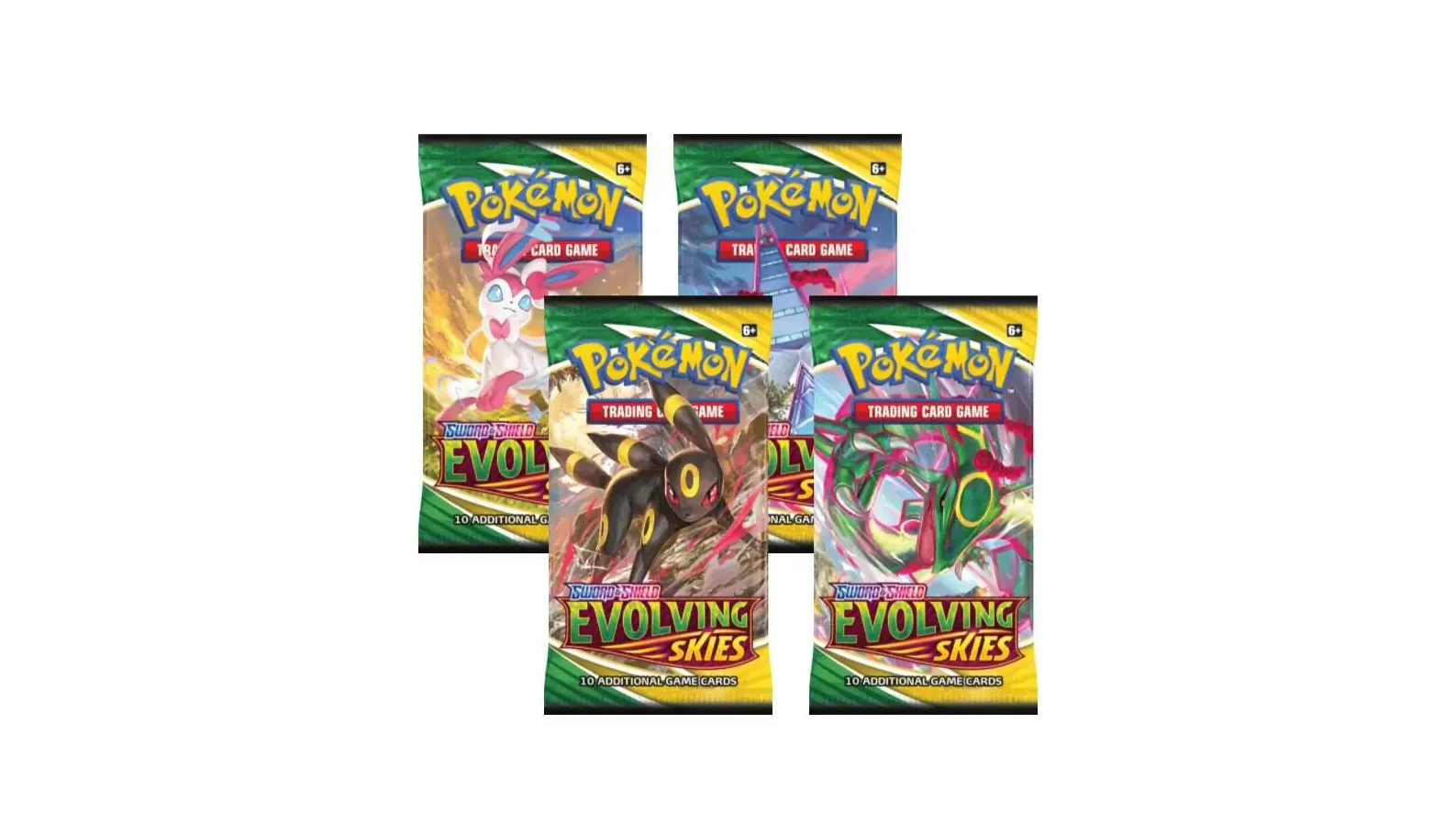 Evolving Skies Booster Pack Art Bundle Set of 4