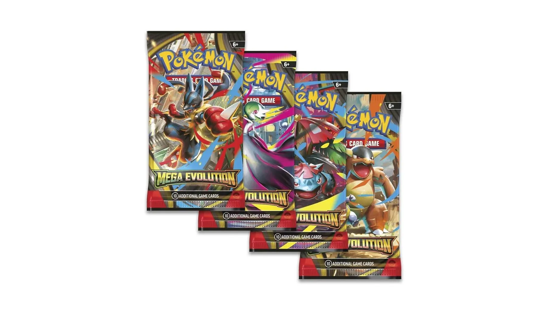 Mega Evolution Booster Pack Art Bundle Set of 4