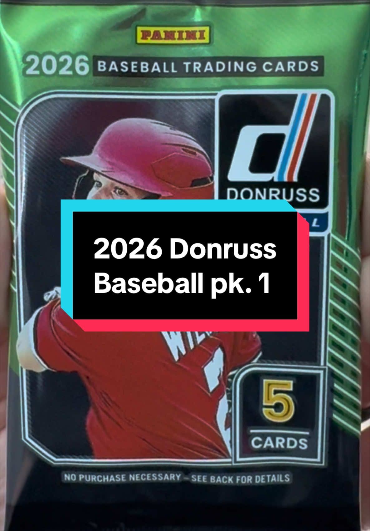 2026 Donruss Baseball Card Pack Rip! Like, comment and follow for more! #fyp #sports #baseball #mlbb #sportscards