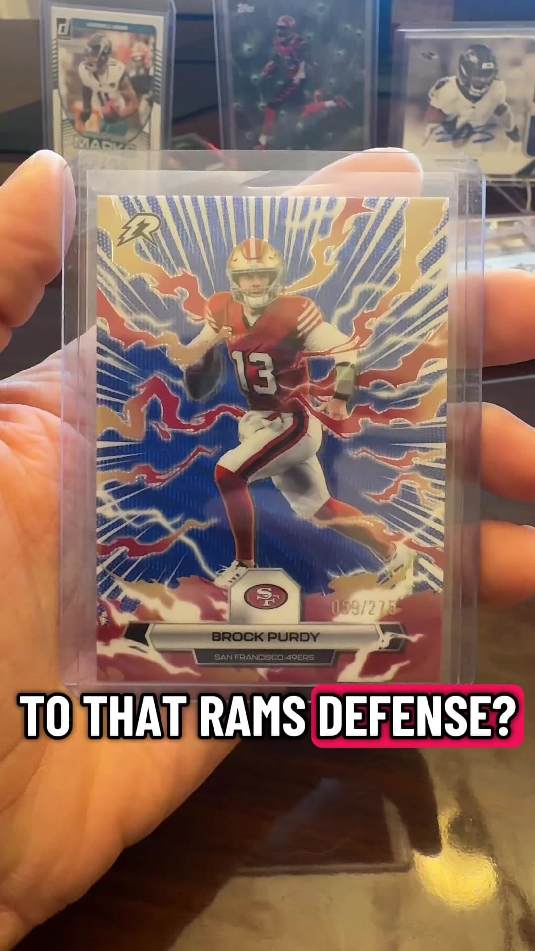 Brock Purdy killing this Rams D tonight on Netflix. Get his cards now before they sky rocket. #ramsvs49ers #netlix #TNF #brockpurdy #49ers