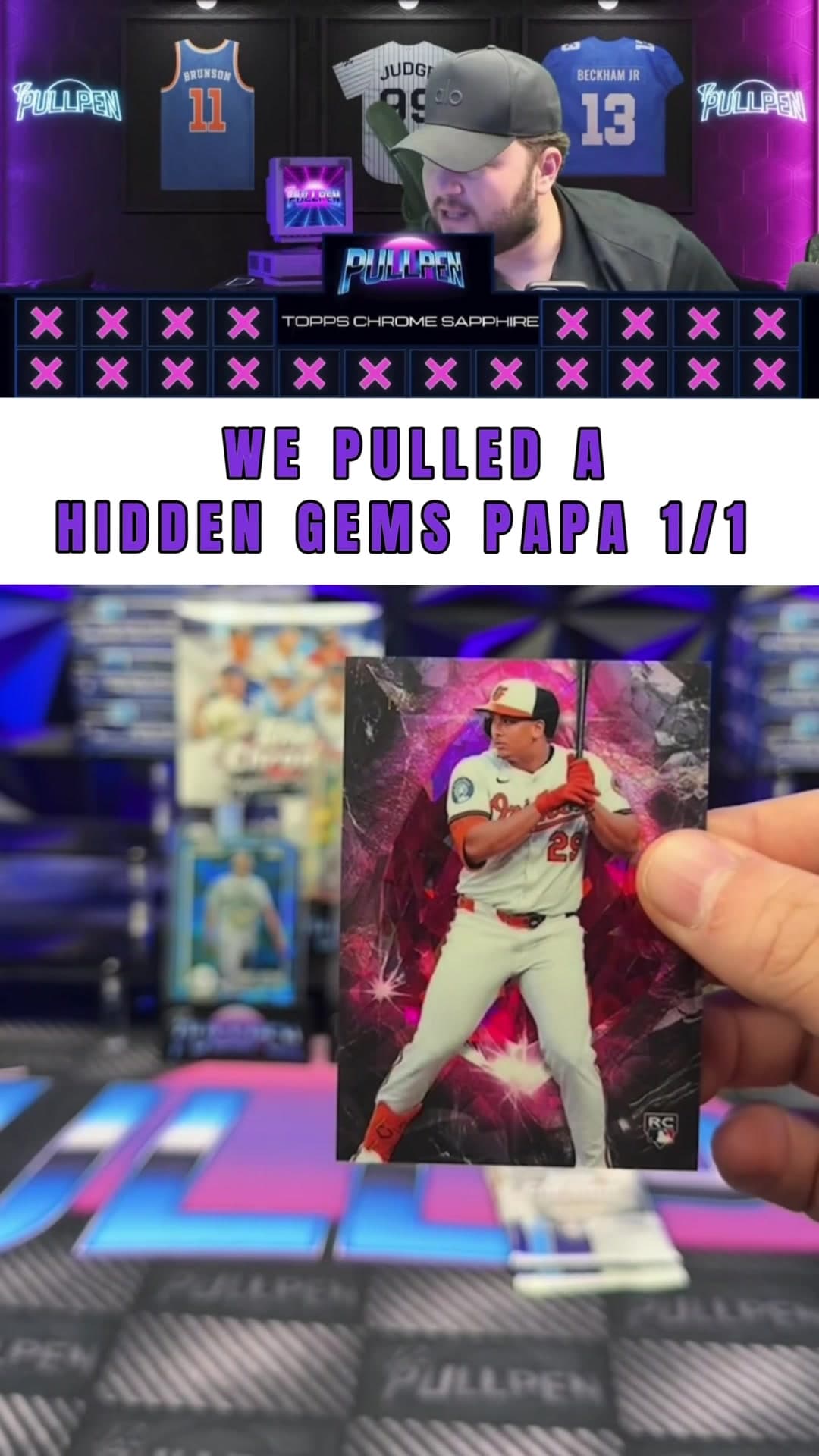 🔥 SAMUEL BASALLO PAPA 1/1 🔥 Hidden Gems insert, Topps Chrome Sapphire Baseball Don’t miss the next one 👀 #topps