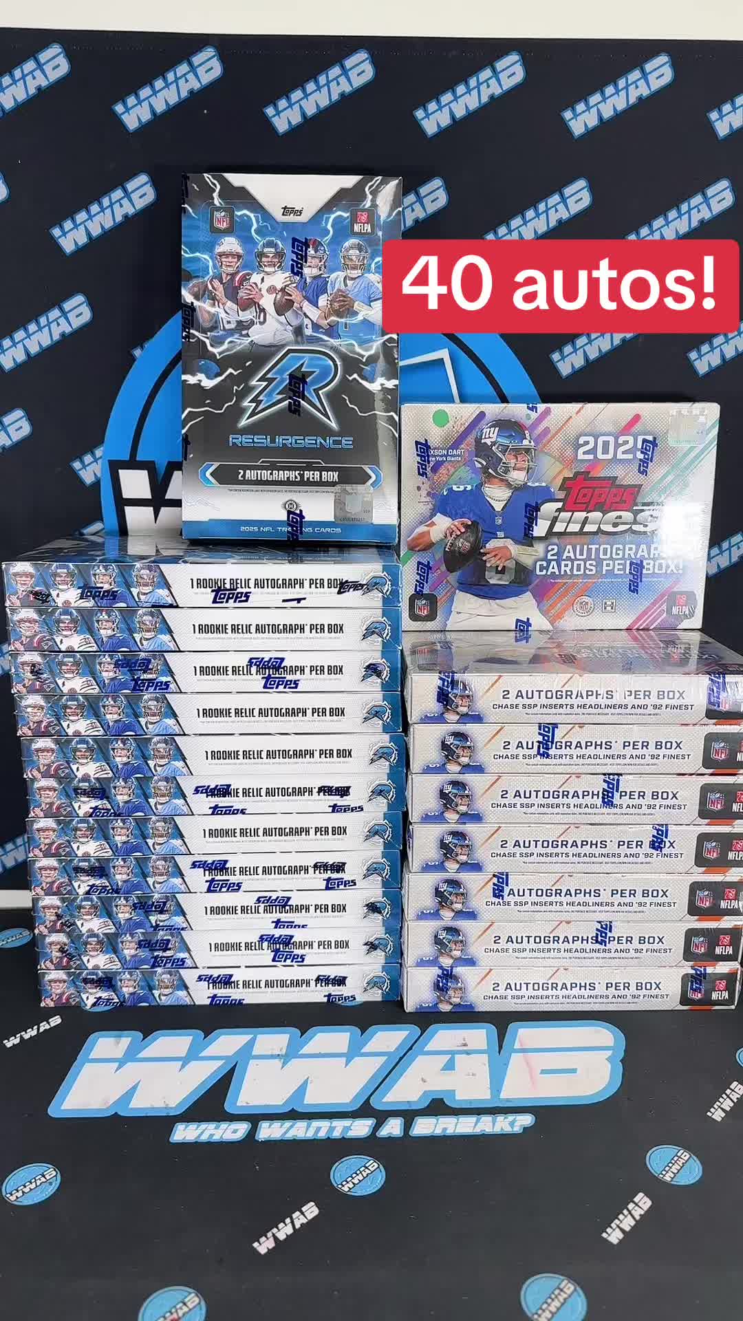 Dual Case Topps PYP. 40 AUTOS guaranteed!