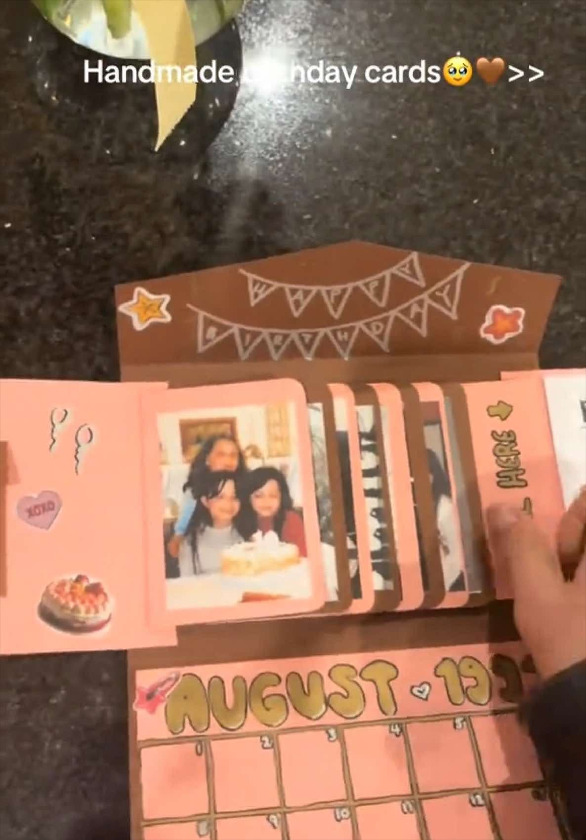 Nothing beats a handmade card. This birthday card inspiration comes from my incredibly talented friend 🥹🤎 #diy #birthdaygift #birthdaycard