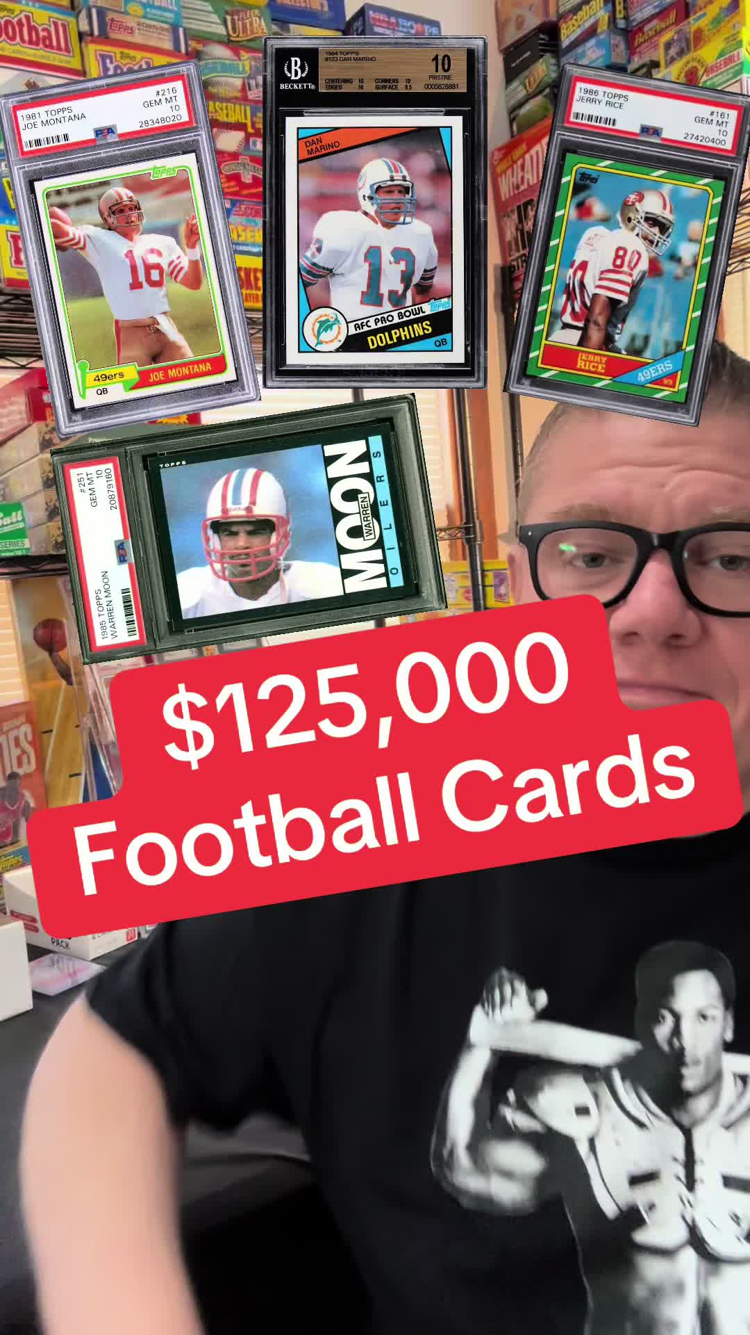The BIGGEST FOOTBALL CARDS OF THE 1980s! HIGH DOLLAR STUFF #jerryrice #topps #footballcards #sportscards #cardcollector @CardboardGoodies @