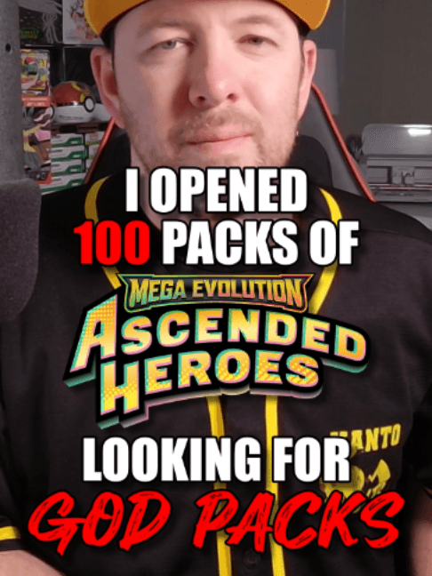 Opening 100 packs to find a god pack!? Was it worth it!? #pokemoncards #pokemon #pokemontcg #pokemoncommunity #ascendedheroes