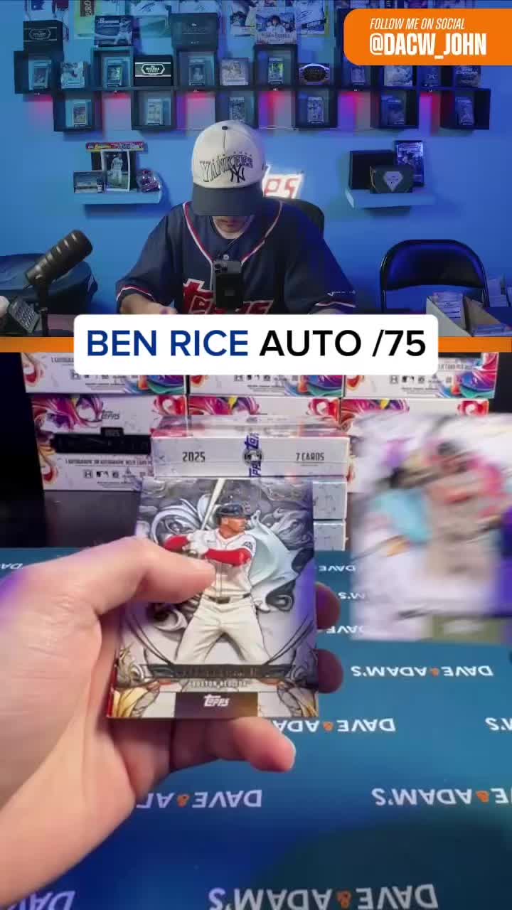 He pulled his favorite player’s auto😱😱😱😱 Ben Rice auto /75 from Topps Inception Baseball!! @dacardworld @Topps #mlb #baseballcards #yan