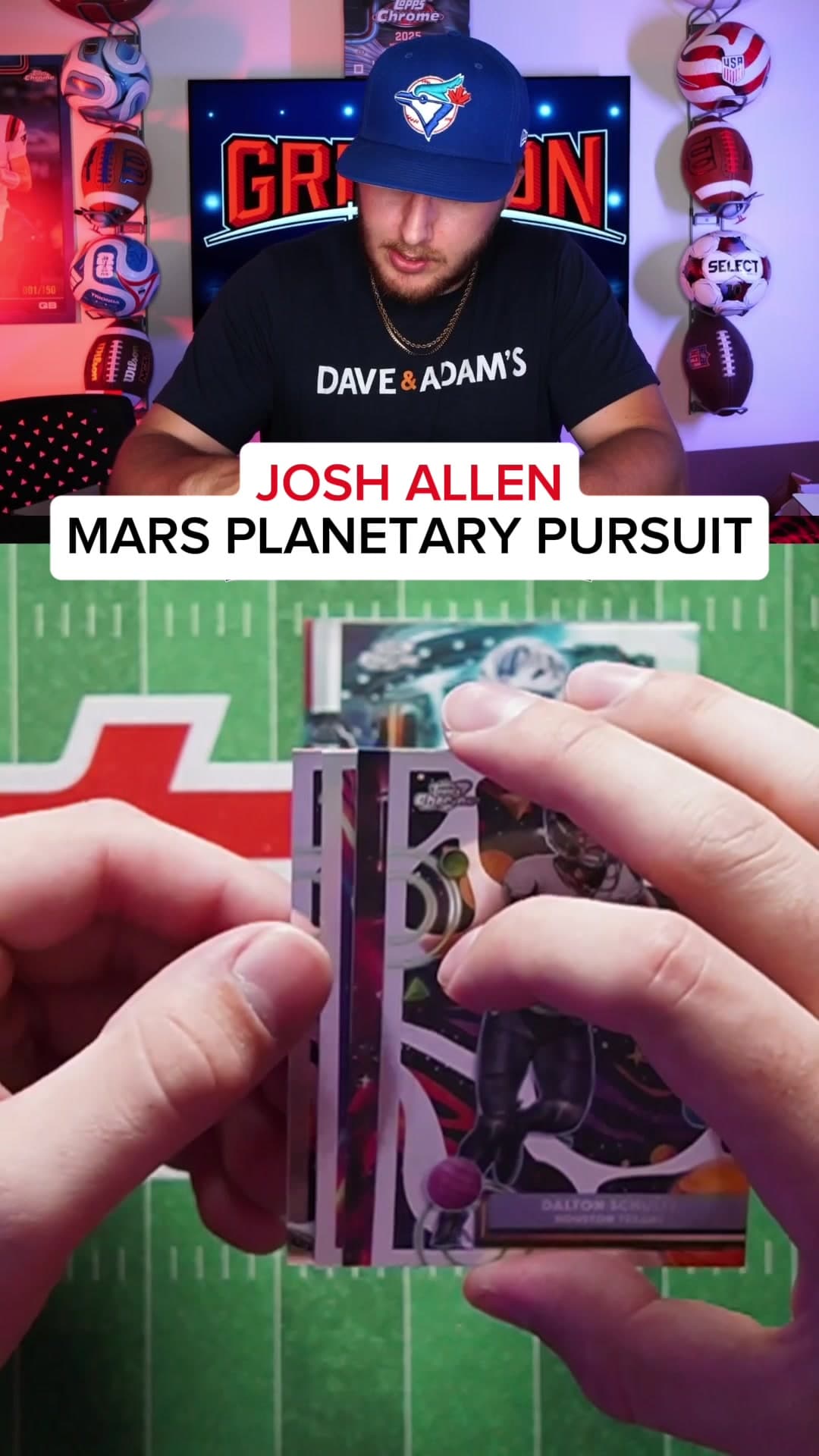JOSH ALLEN ON MARS🚀🚀🚀🚀 Pulled from Cosmic Chrome Football🤯🤯🤯 @dacardworld @Topps #nfl #joshallen #sportscards #topps #footballcards