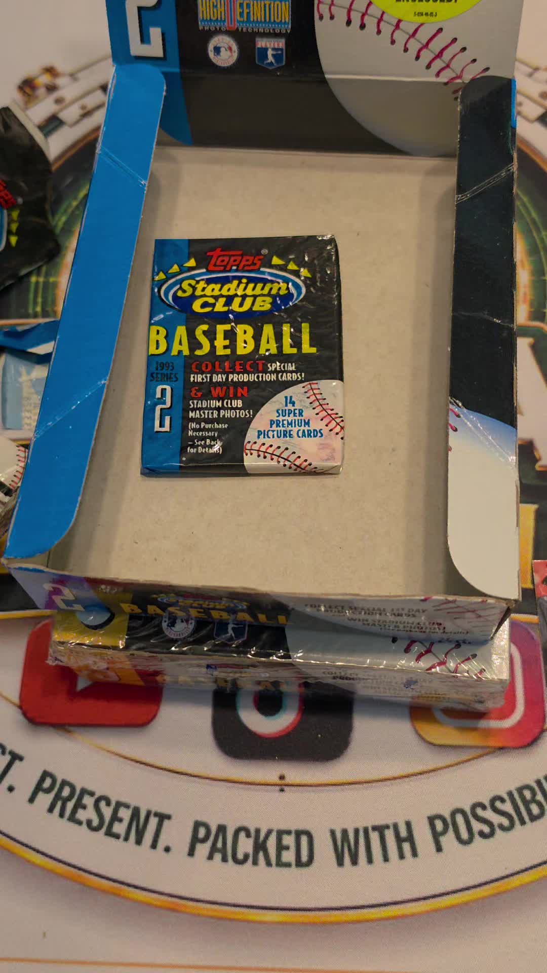 last pack magic, what will we hit? stadium club 1993 Topps Baseball Pack and box opening #nostalgia #baseballcardsoftiktok #cardcollect #st
