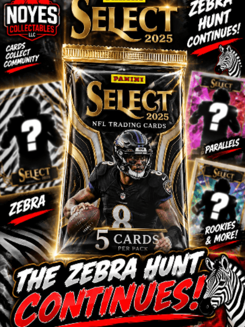 The Zebra Hunt continues… 👀🏈 Another 2025 Panini Select Football pack is open! 🔥 We're still chasing that Zebra, and every pack is anothe