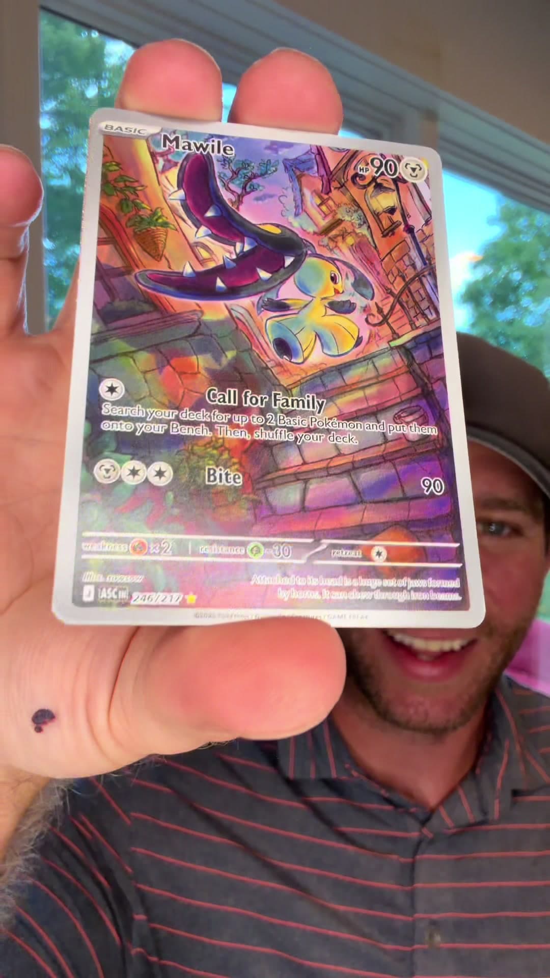 Finally got my hands on some NEW Ascended Heroes 🙌 Cracking the Meganium tin and we managed to sneak out one hit 🌿✨ I’ll take it… but we’r