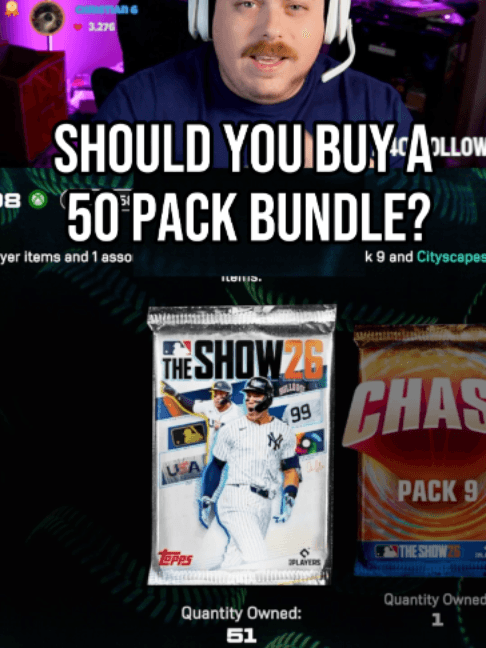Is a 50 pack bundle worth it?👀 #mlbtheshow26 #fail #funny #packs