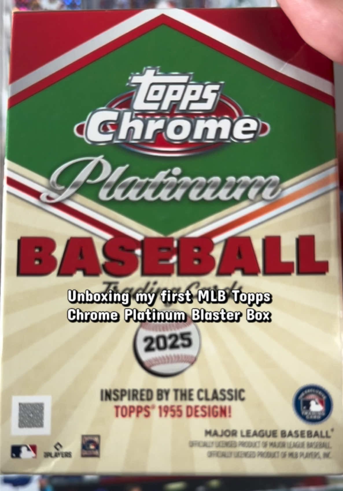 Unboxing my first 2025 @MLB @Topps Chrome Platinum Blaster Box 🏟️⚾️ #301tradingcards #sportscards #mlbcards #cards #fyp