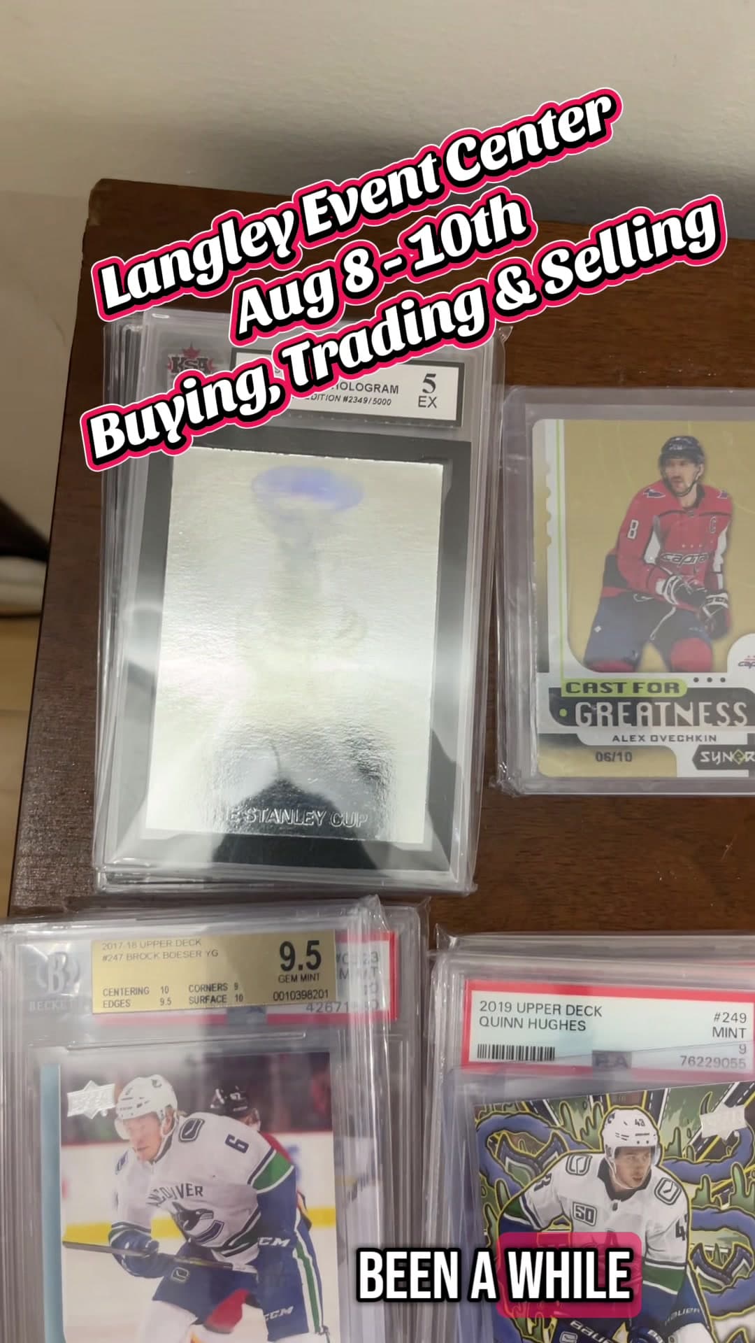 Bring your cards! Buying, trading and selling all weekend long at the Western Canada Sports Collectors Convention Aug 8, 9 & 10 at Langley E