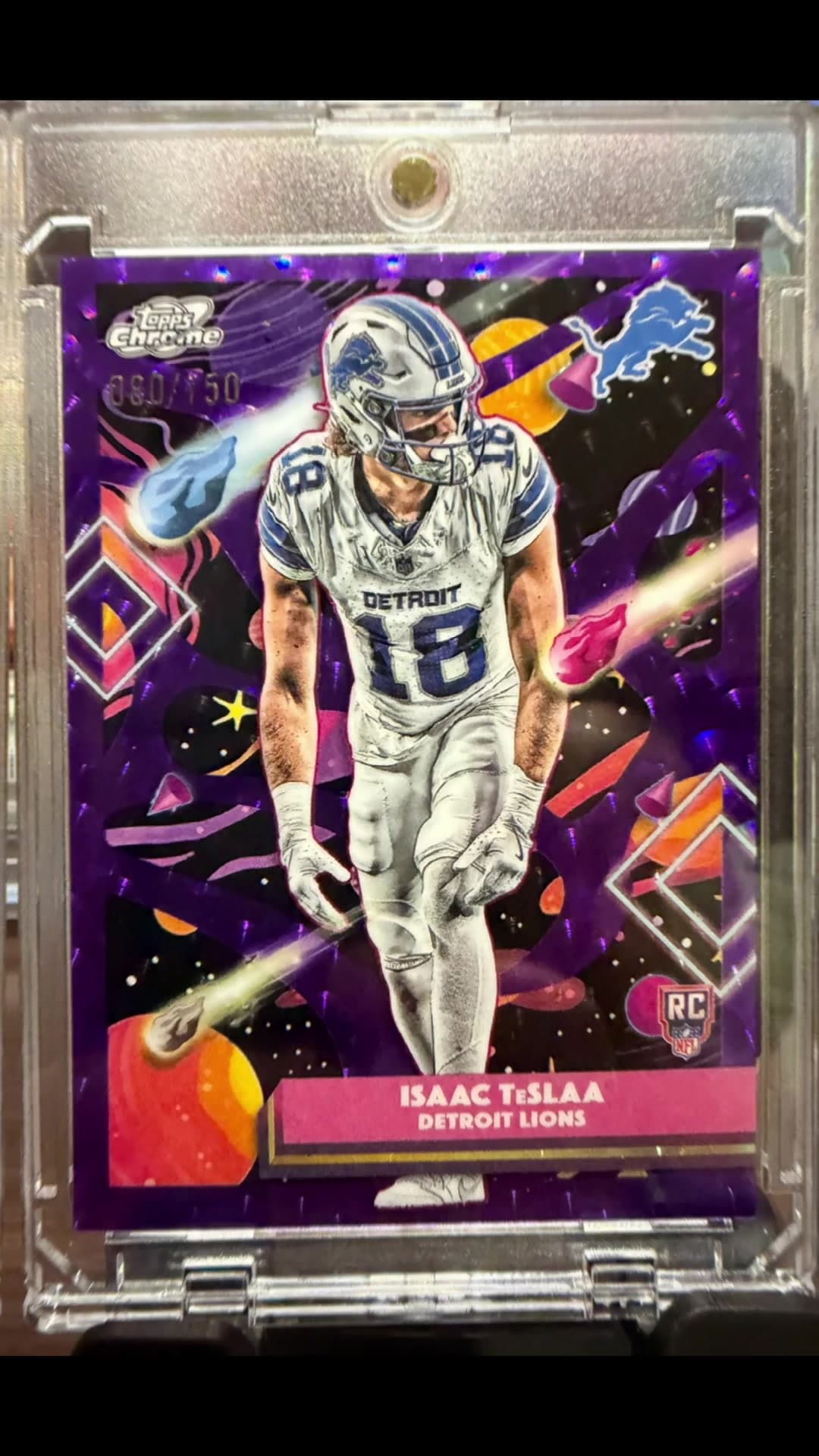 π 2025 Topps Chrome Cosmic Isaac TeSlaa 136 π Purple Nebula Refractor /150 This one just hits DIFFERENT. β¨π₯ #NFL #footballtiktok #IsaacTe