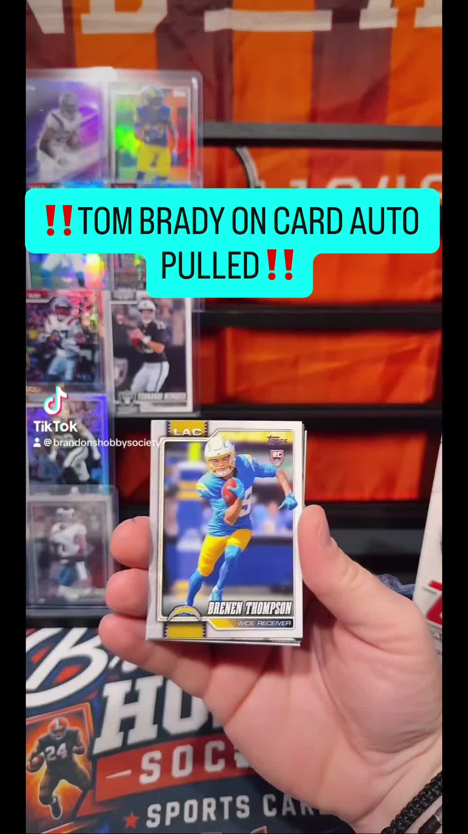 ‼️‼️ SOOO… WE JUST PULLED A TOM BRADY ON-CARD AUTO IN MY FIRST BREAK OF THE NIGHT!!! 🐐🔥 WHO’S NEXT?! 👀 SUPER BOWL CHAMPION SIGNATURES!!!