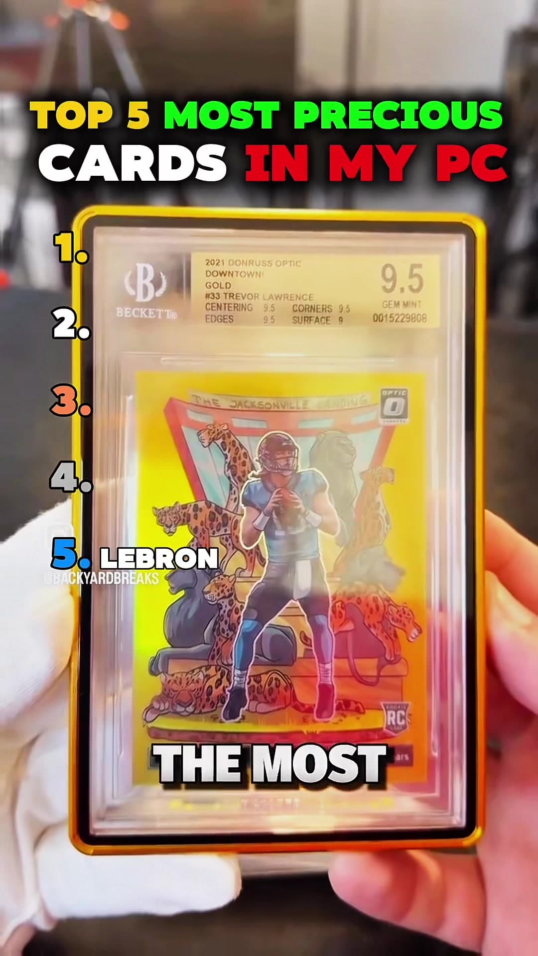 These are the 5 cards that will NEVER leave my PC 🧤🔥 From a LeBron gift from Grant to a Derek Carr Shield 1/1 — every card has a story. Wh