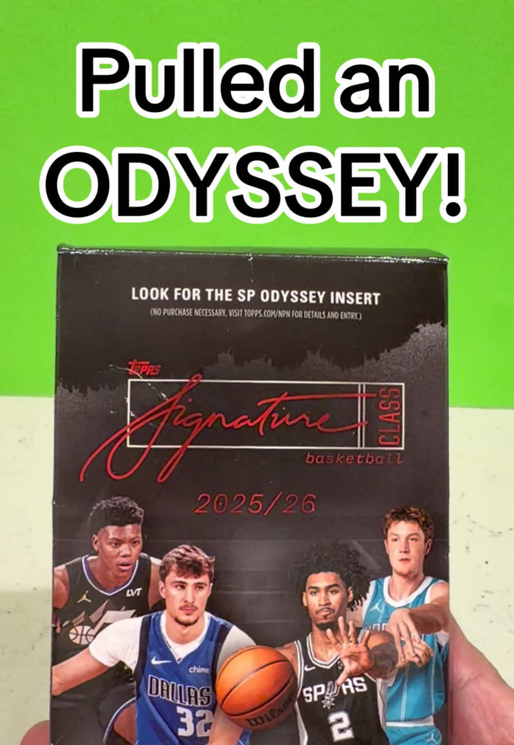 I pulled a SP Odyssey Insert out of a 2025-26 Topps Signature Class Basketball Blaster Box. #toppssignatureclass #odyssey #cooperflagg #konk