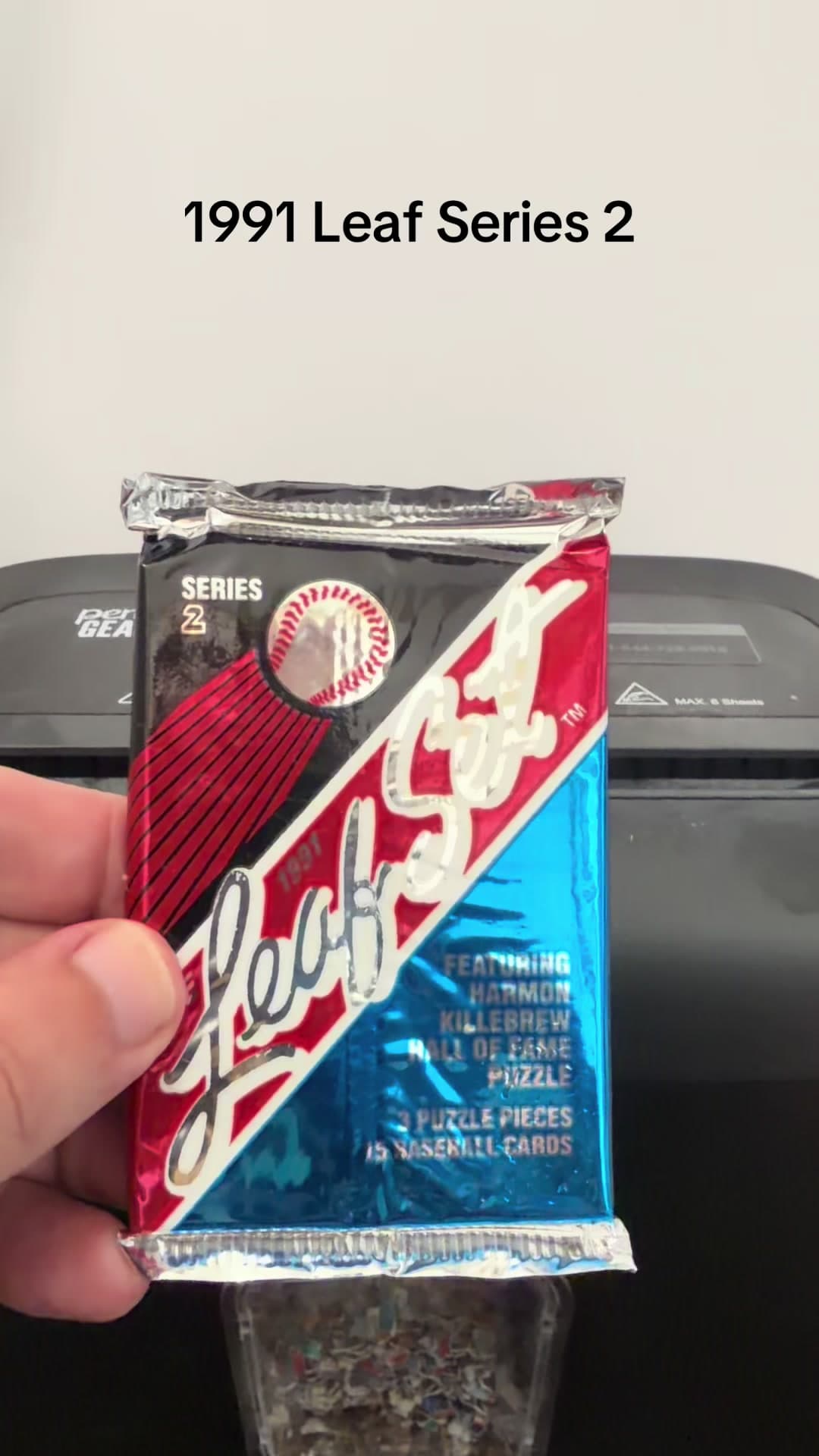 Ripping 1991 Leaf Series 2 Baseball Cards #leaf #1991 #baseballcards #cards #shredder