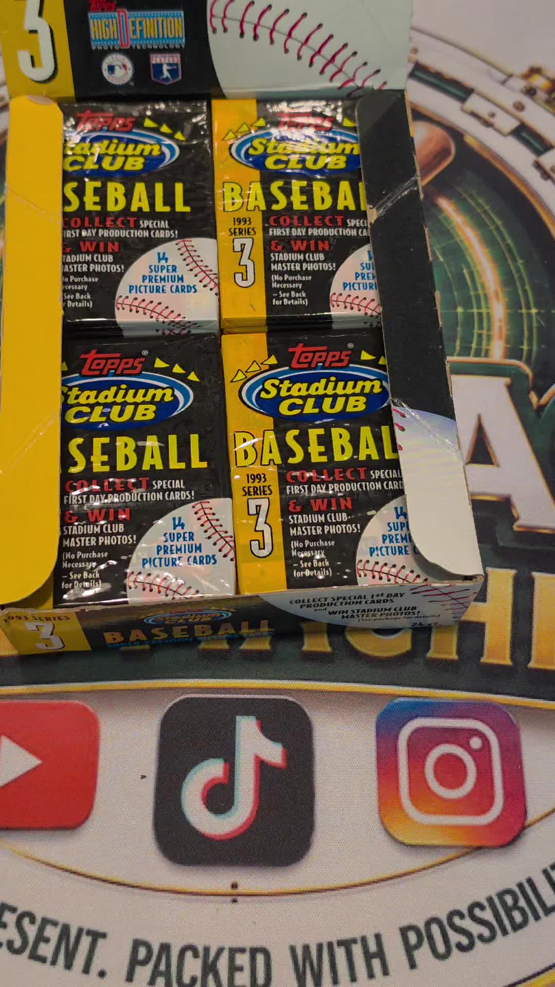 Stadium Club 1993 Pack and Box Opening Series 3 Lets Freaking GOOO #toppsbaseball #stadiumclub #cardcollect #baseballcardsoftiktok #