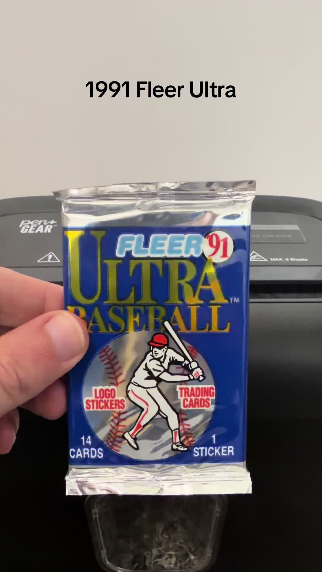 Ripping 1991 Fleer Ultra Baseball Cards #1991 #1990s #fleer #baseballcards #shredding