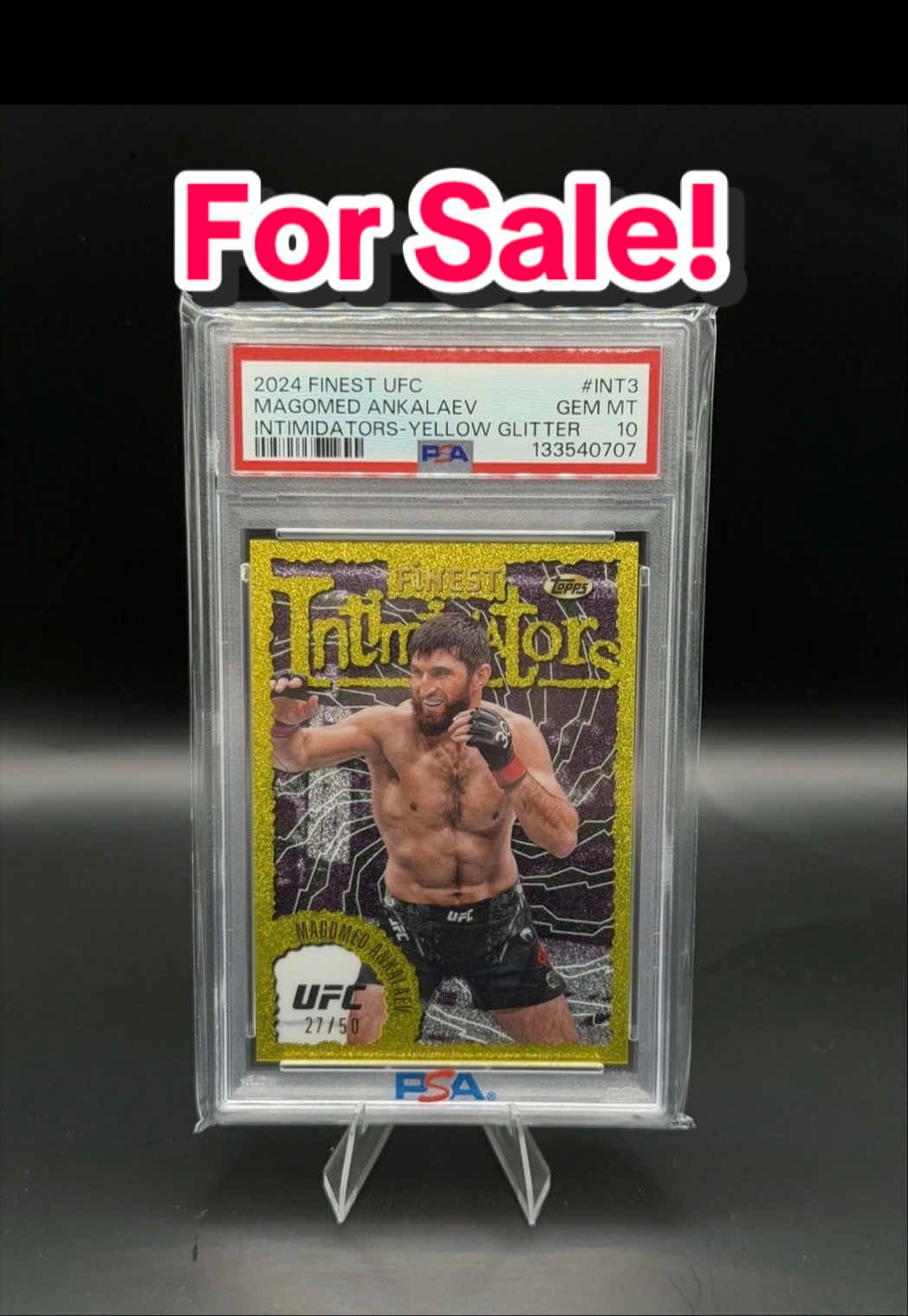 Magomed Ankalaev PSA 10 👀🥊 2024 Topps Finest UFC Intimidators Yellow Glitter /50 Gem Mint 10 Low-numbered, graded, and now live on the TBT