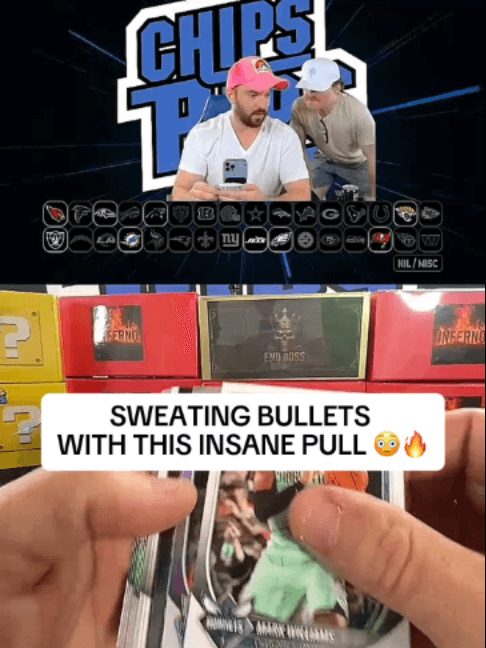Sweating bullets… then BOOM! It's a HIT 💥🔥 #viral #thehobby #chipsrips #monsterpull #cardcollector #panini #alt #packrip #tradingcards #nflcards #sportscollecting #sportscards #foryou #sportscardscollector #sportscards101 #sportscardsforsale #fyp #hobbyknowledge #sports #cardgrading101