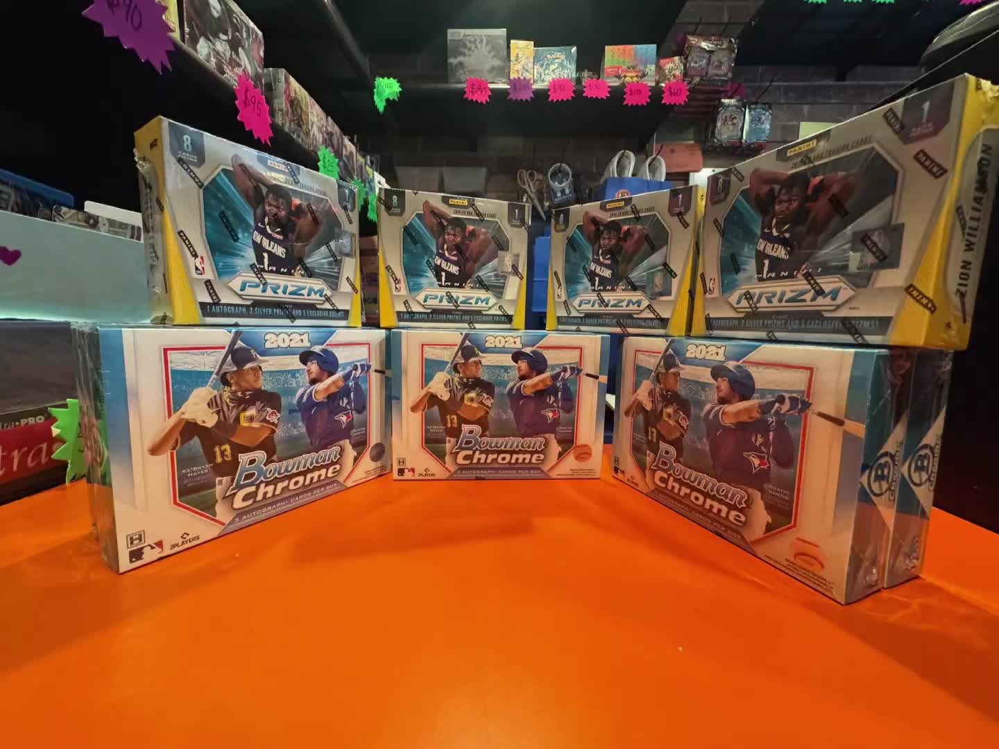🔥⚾🏀 NEW ARRIVALS: BOWMAN CHROME BASEBALL & 2019-20 PANINI PRIZM BASKETBALL! 🏀⚾🔥 Our guy Rip just stacked the front counter at Rip’E