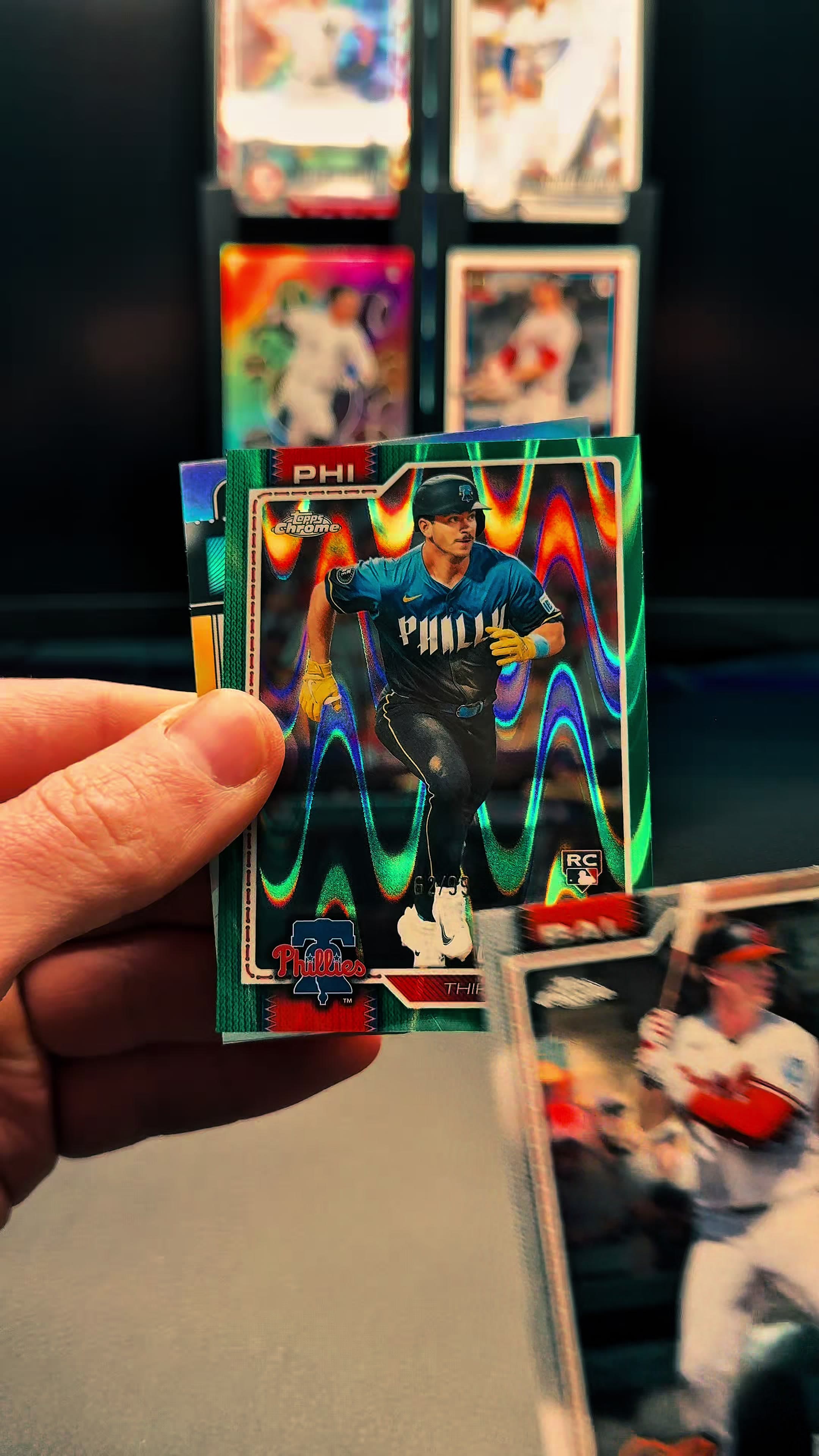 Some cool cards out of a couple of the new Topps Chrome Baseball blasters. 🔥 #toppschrome #baseballcards #toppsbaseball #sportscards #fyp