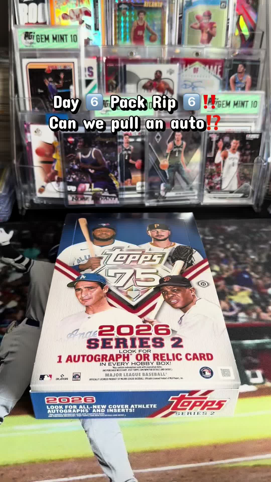 Day 🖐️☝️ Pack Rip 6️⃣‼️👀 #topps #mlbcards #sportscards #hobbybox #fyp @Topps @MLB @Fanatics
