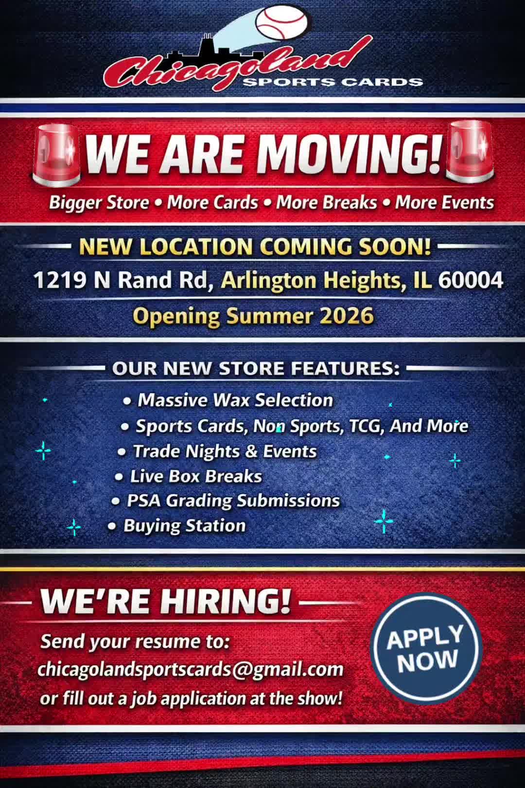 🚨 WE'RE MOVING 🚨 #topps #fanatics #panini #upperdeck
