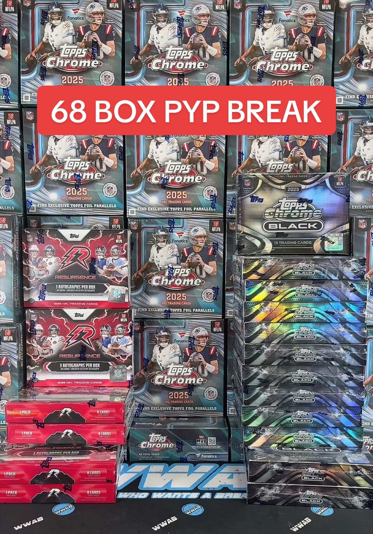 HUGE MIXER! 50 Topps chrome megas! FULL CASE Resurgence Delight! FULL CASE Topps Chrome Black Hobby!