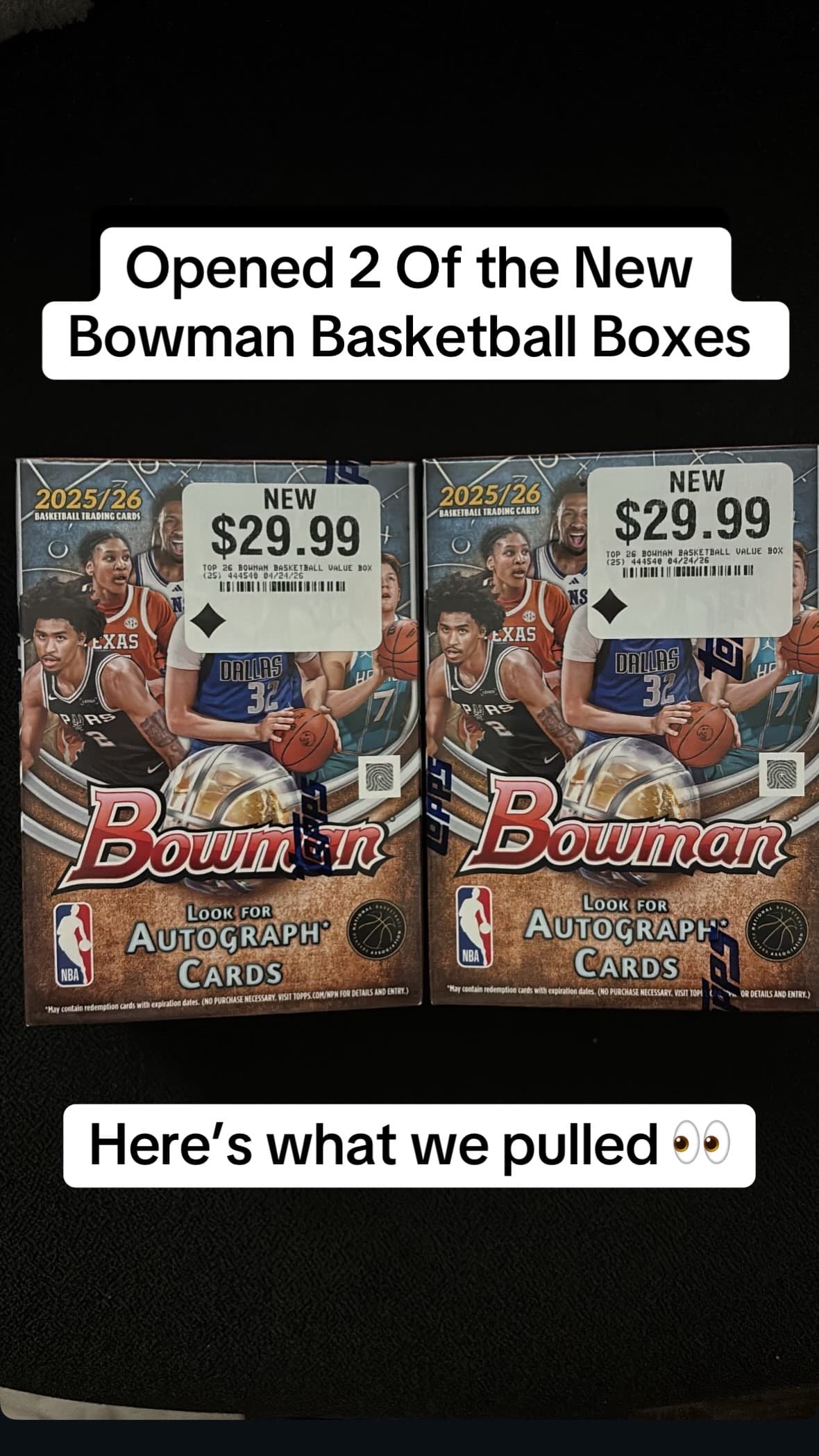 Opened some of the brand new Bowman Basketball Value boxes 👀 Do
you like the new Bowman? #sportscards #basketballcards #bowmanbasketball #