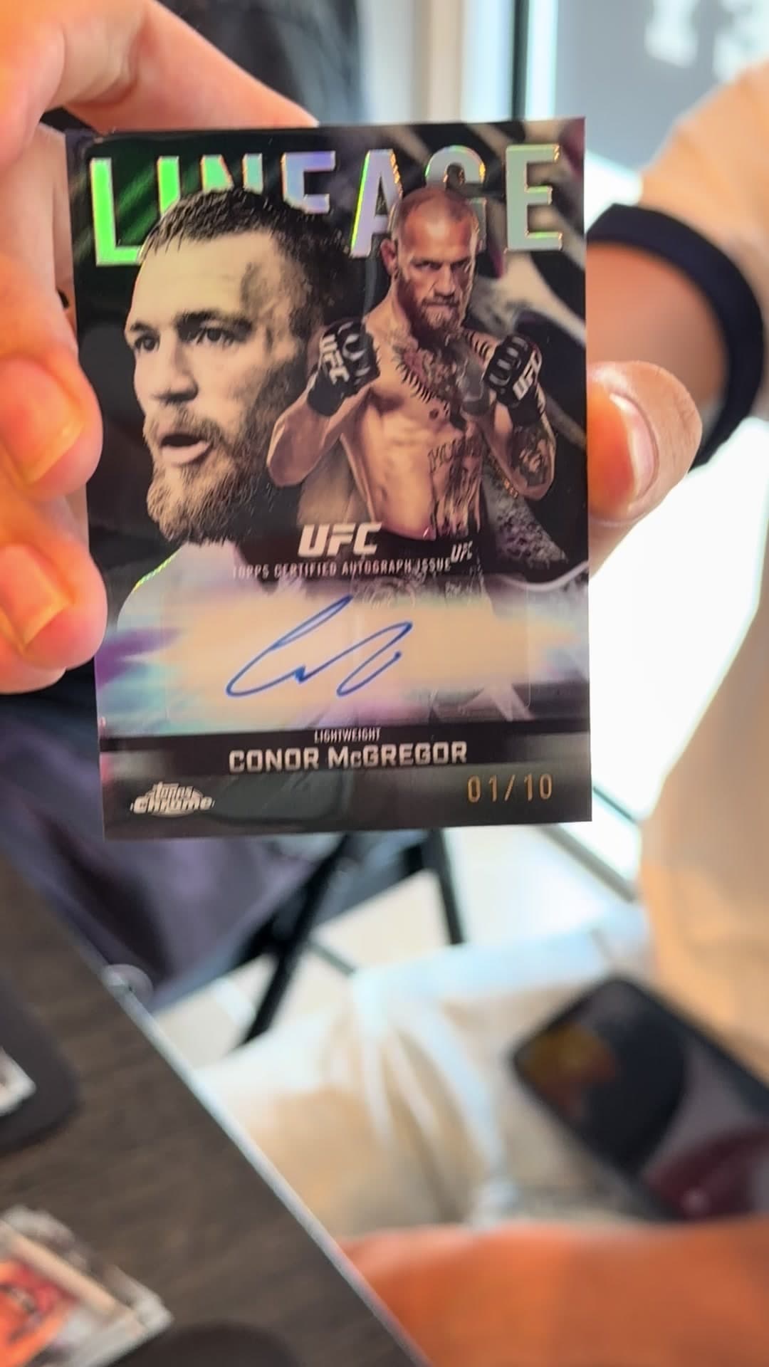 Who says you can’t pull monster cards from a mega box? 🤔 2026 @Topps Chrome UFC Lineage Conor McGregor Auto 1/10 🔥 #sportscards #uf