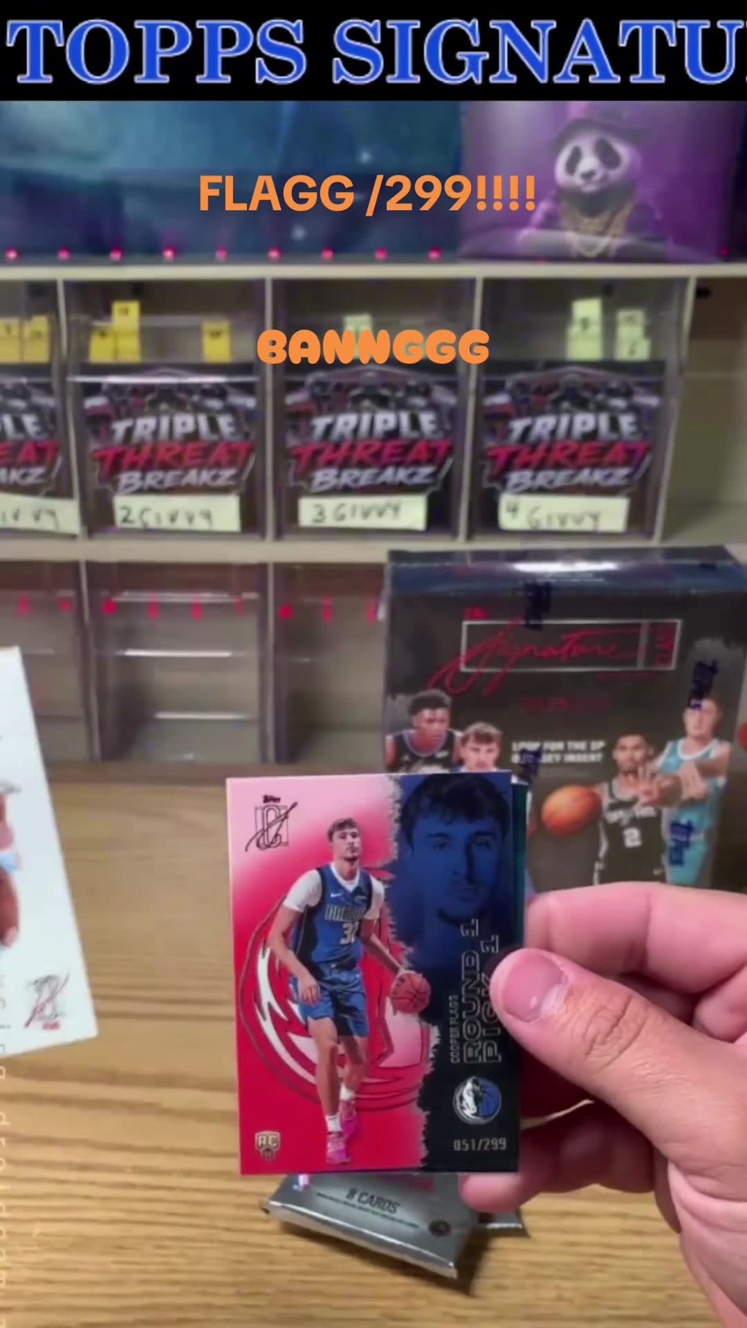 #livehighlights #tiktoklive pulled a cooper Flagg /299 in last nights break #topps #nba #maverick
