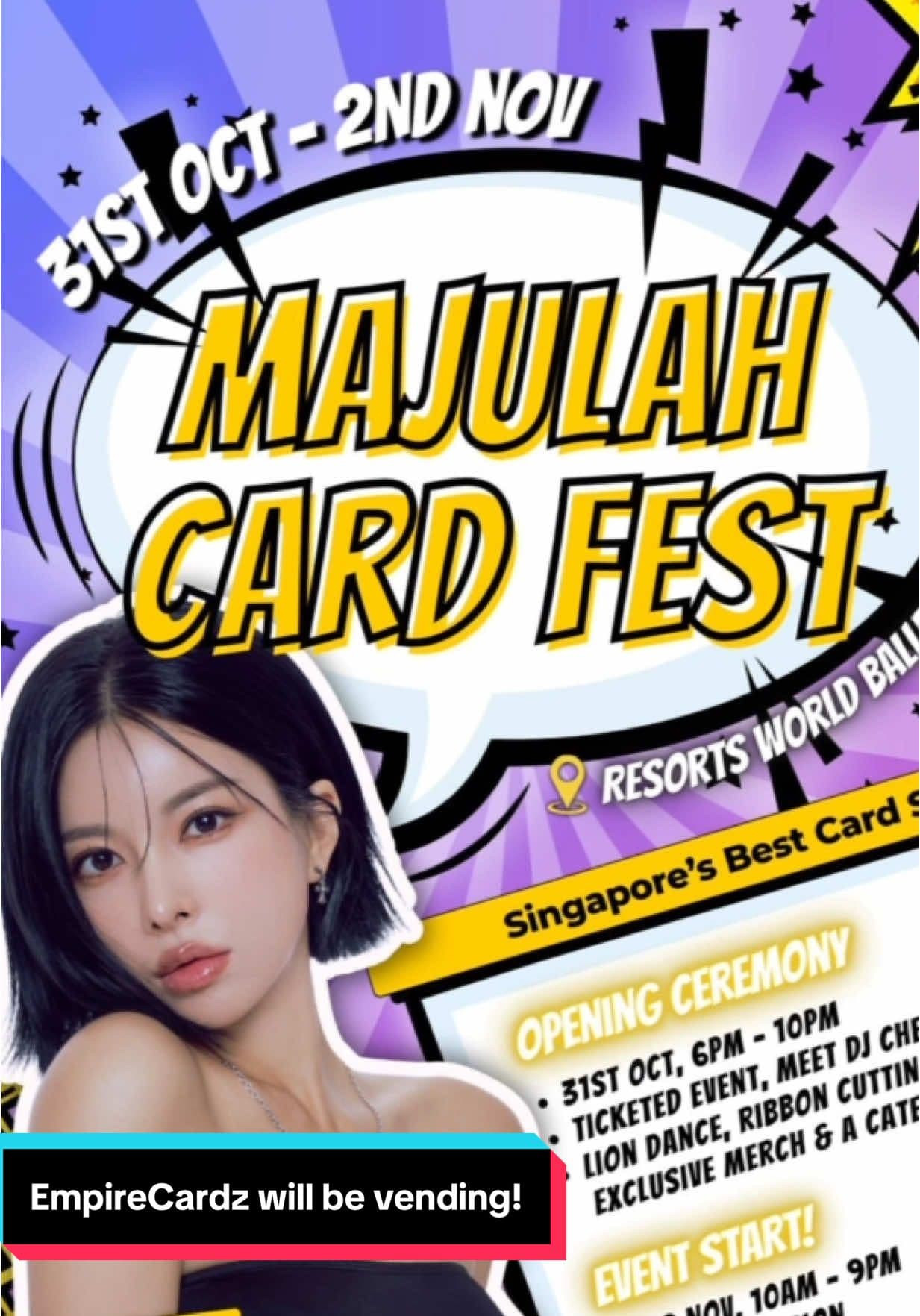 We’ll be vending for the Best Card Show in SG, Majulah Card Fest, happening on 31st Oct to 2nd Nov! The only event that we will vend for, fi