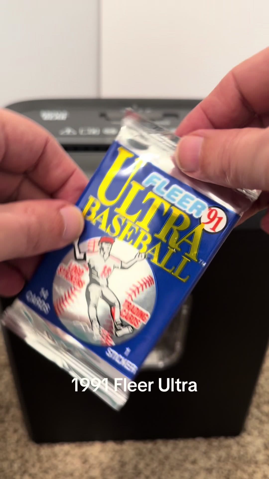 Ripping a 1991 Fleer Ultra Baseball Pack #fleer #fleerultra #fyp #funny #baseball
