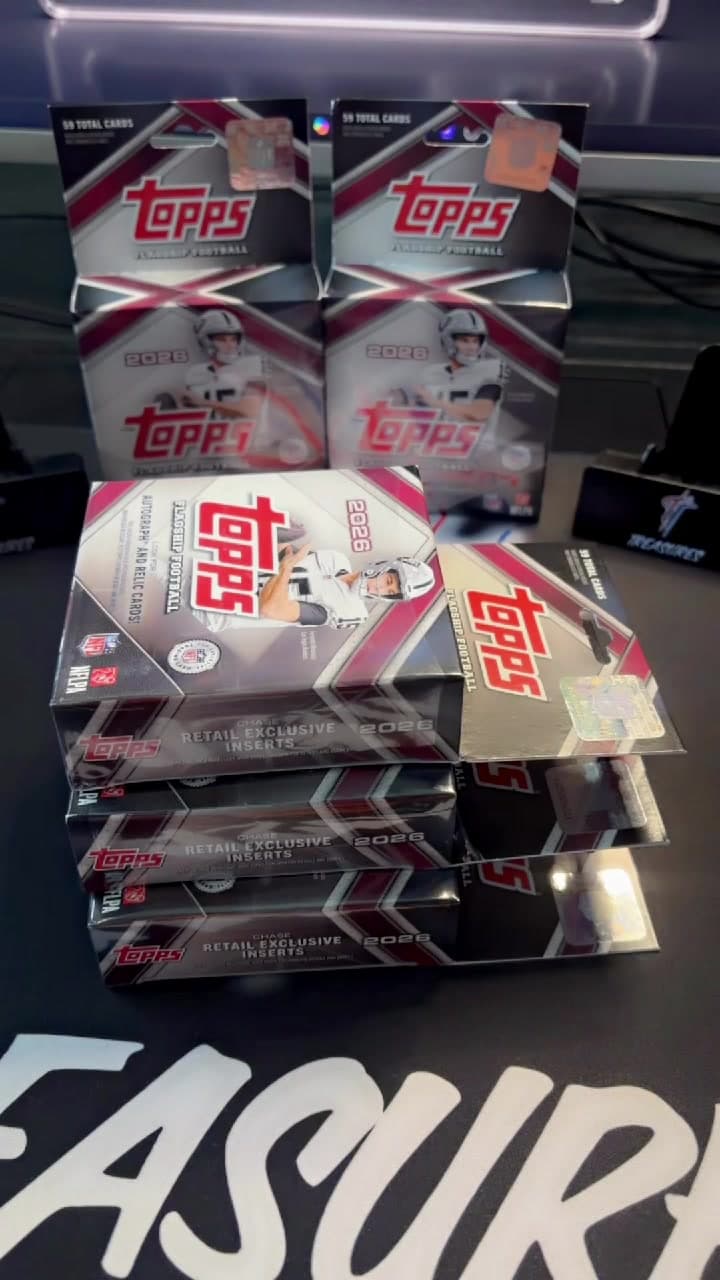 🔥 5 Topps Football Hangers… but are hangers REALLY bangers?! 👀🏈 Let’s rip ‘em and find out! 💥📦 #nfl #trending #sportscards #new #fyp