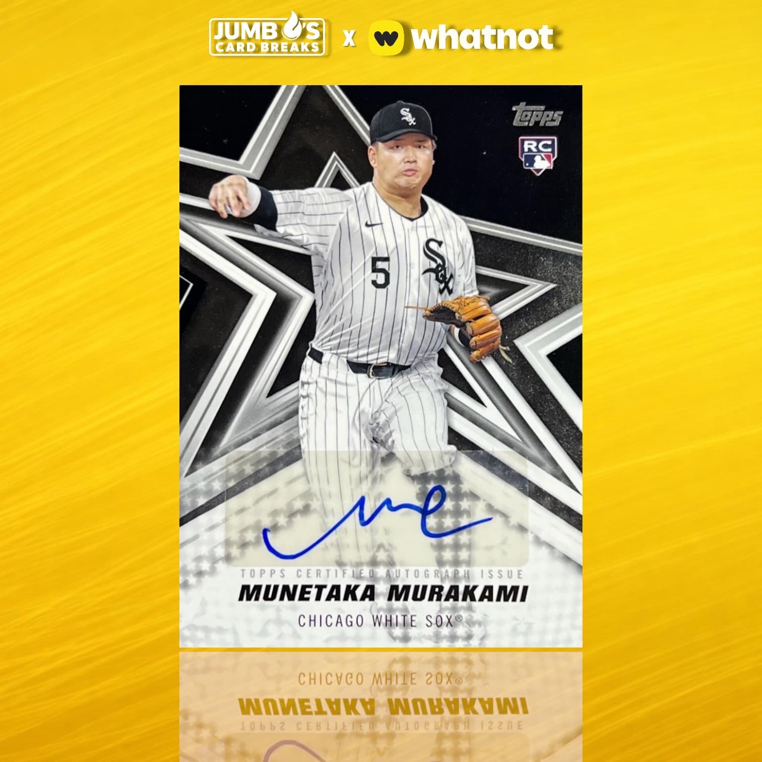 Conner had a MASSIVE Munetaka Murakami rookie auto /10 pull on our Whatnot! 🔥 This guy is gonna be special! We are live NOW on Whatnot with