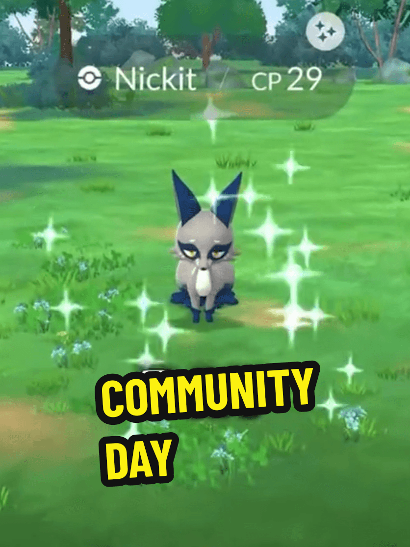 Nickit Community Day is August 16th 2PM-5PM local time and it's finished in Australia, I caught 15 Shinies including 1 Shiny Background Nick