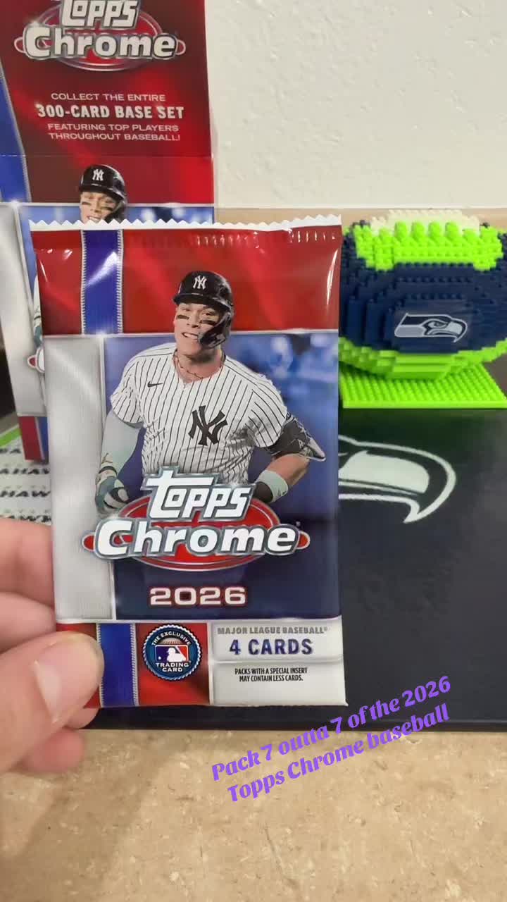 Pack 7 outta 7 of the 2026 Topps Chrome baseball #minions #mlb #toppsbaseball #shoheiohtani #mookiebetts