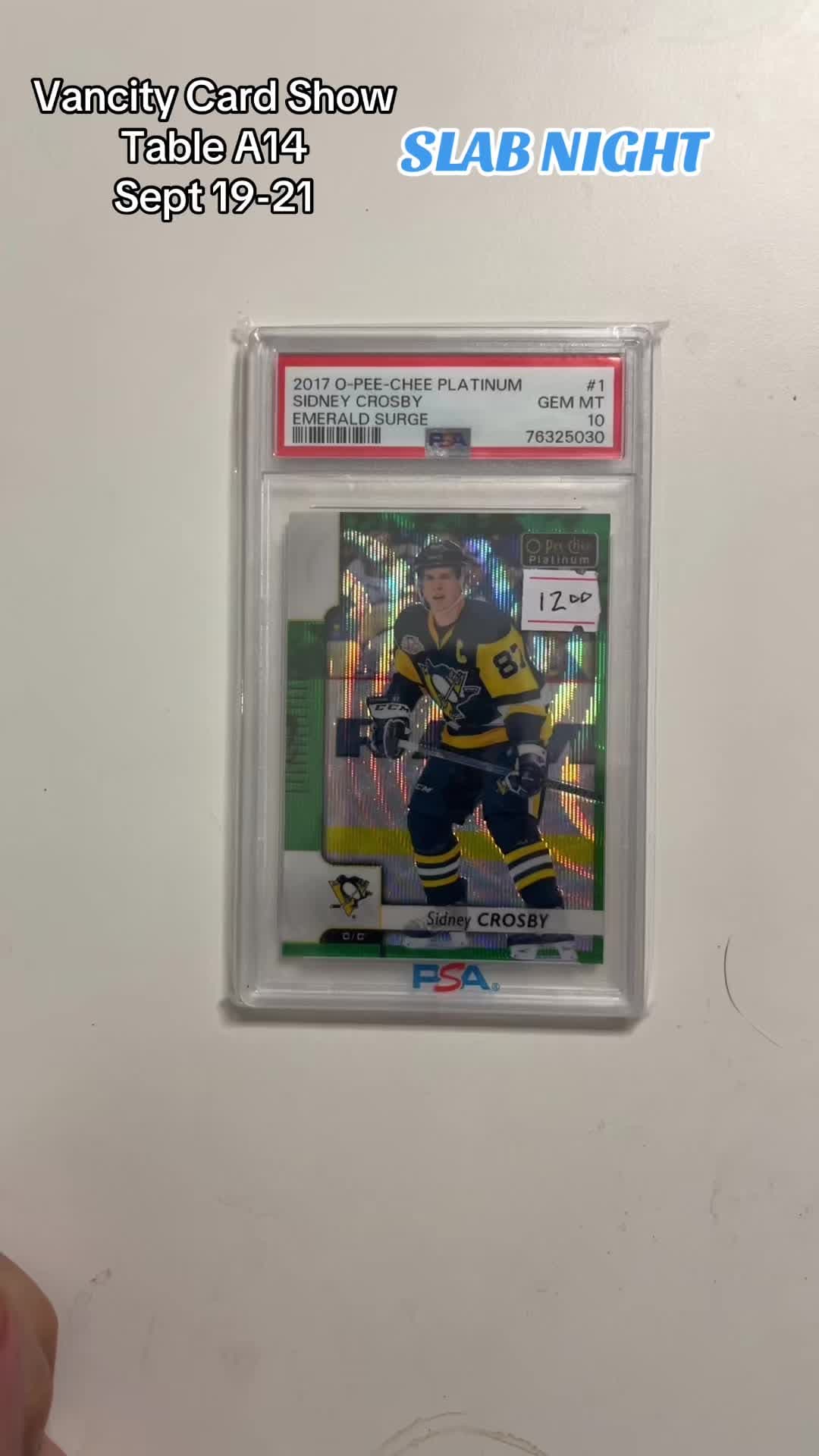 Slabs all day long. Come to the Vancouver conference centre Table A14 -Vancity Sept 19-21. #psa #hockeycards #upperdeck #opc #hockeytiktoks