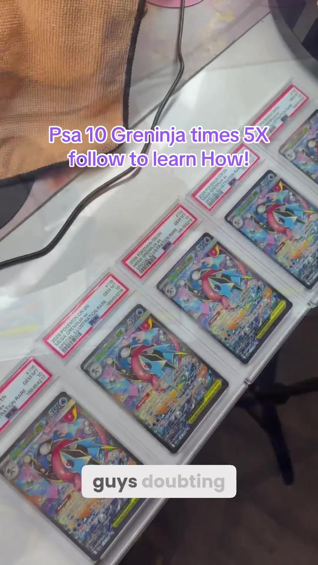 FIVE GRENINJA 10s FROM GAMESTOP GRADING?! 🔥🐸💎 Sent these Greninjas through GameStop and ALL FIVE came back GEM MINT 10s. 😮💨🏆 People c