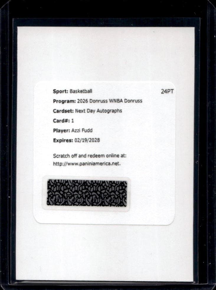 Azzi Fudd RC autograph