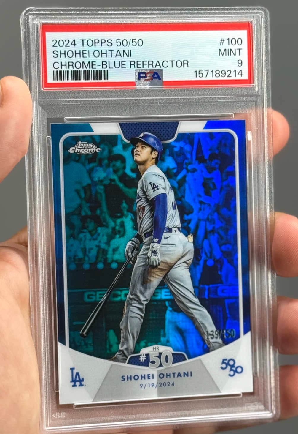 My BEST mail day to date! 2024 Topps 50/50 Shohei Ohtani Blue Refractor - HR No. 50 🔥#toppsbaseball #baseballcards #shoheiohtani #ohtani #d