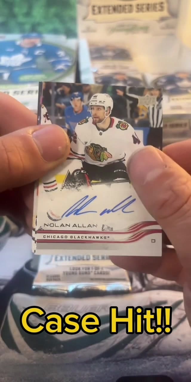 Today is a big day we start our 2025-26 Upper Deck Extended Series Case!!!!! Let’s look at three packs!!! #fyp #upperdeck #upperdeckhockey #