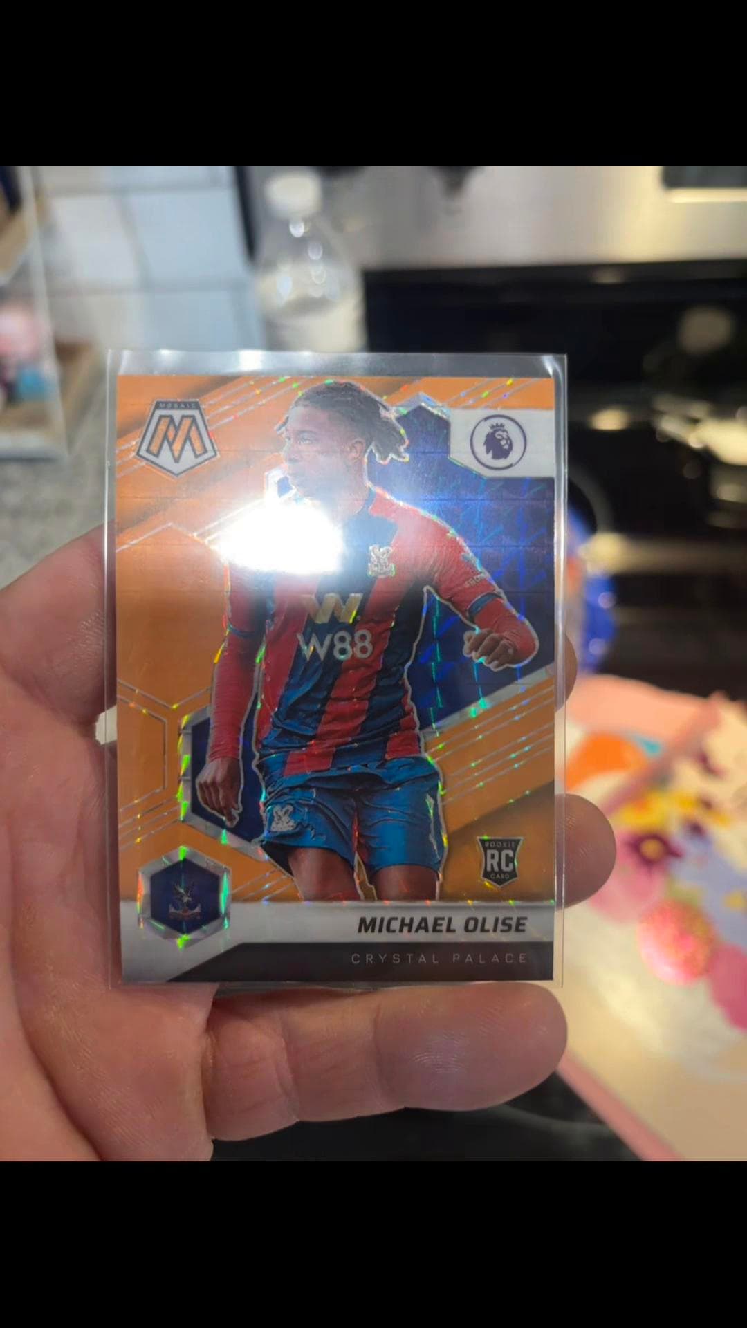 Picked up this $125 card at a flea market thanks to @grace🕷️ for .50!!! What a find by her!! 🤙 #paniniprizm #paninimosiac #paninisoccer