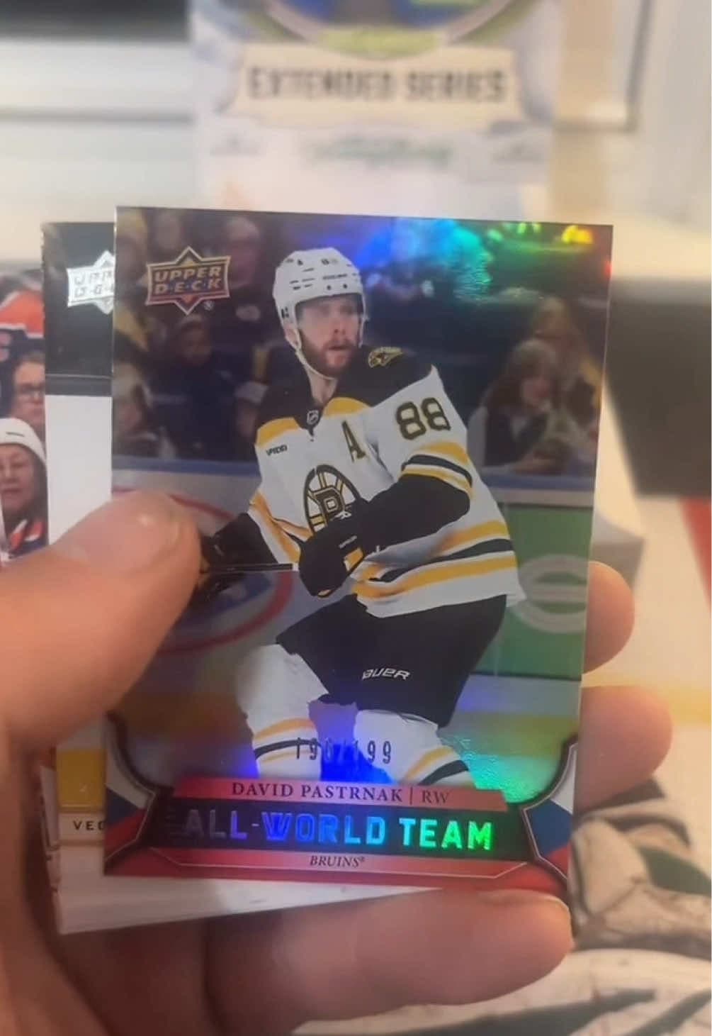 Outdoor variation and All-World Team Red to /199 as we finish up box 6 of 2025-26 Upper Deck Extended Series #fyp #upperdeck #upperdeckhock