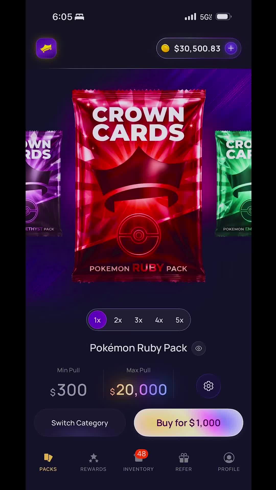 I Spent $30,000 on Ruby Packs on CrownCards! ($47,000 IN GRAILS!)#crowncards